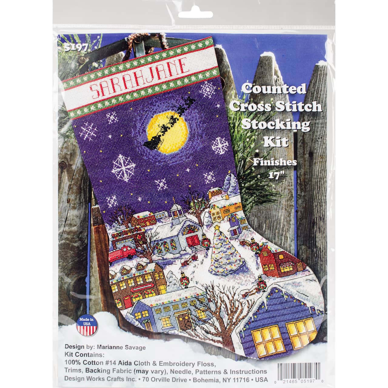 Design Works Christmas Eve Counted Cross Stitch Stocking Kit